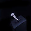 Custom Made 18K White Gold Round Brilliant Diamond Halo Ring