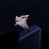 Antique 18K Gold Diamond Dragon Head Ring with Ruby Eyes