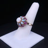 Opal & Ruby Cluster Ring