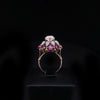 Opal & Ruby Cluster Ring