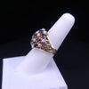 Vintage 14k Yellow Gold Ring with Sapphires & Pearls