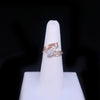USSR Soviet Modernist 14K Rose Gold Diamond Crossover Ring