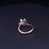 Vintage Russian Emerald Diamond Floral Cluster in 14k Rose Gold Ring