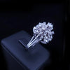Antique Diamond Starburst Statement Cocktail Ring in 14K White Gold