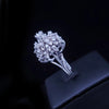 Antique Diamond Starburst Statement Cocktail Ring in 14K White Gold