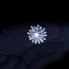 Antique Diamond Starburst Statement Cocktail Ring in 14K White Gold