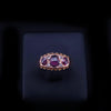 Vintage Russian Diamond Cocktail Ring in 14K Rose Gold