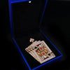 Custom Made Playing Card Pendant with Diamonds in 14K Yellow Gold