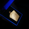 Custom Made Playing Card Pendant with Diamonds in 14K Yellow Gold