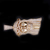 Custom Made Jesus Pendant with Diamonds in 14K Yellow Gold