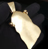 Custom Made Jesus Pendant with Diamonds in 14K Yellow Gold