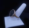 Judith Ripka Large Oasis Ring with White Diamond & Black Jade