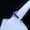Vintage Blue Sapphire and White Diamond Statement Ring