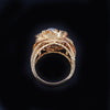Custom-Made Golden Blossom Pearl & Diamond Ring in 14K Yellow Gold