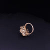 Diamond Floral Cluster Statement Ring with Diamonds & Topaz in 14K Yellow Gold