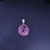 Custom Made Pink Spinel & Amethyst Pendant in  14K Yellow Gold