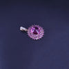 Custom Made Pink Spinel & Amethyst Pendant in  14K Yellow Gold