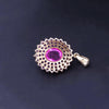 Custom Made Pink Spinel & Amethyst Pendant in  14K Yellow Gold