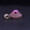 Custom Made Pink Spinel & Amethyst Pendant in  14K Yellow Gold