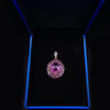 Custom Made Pink Spinel & Amethyst Pendant in  14K Yellow Gold