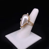 Custom-Made Vintade Mother-of-Pearl Ring in 14K Yellow Gold