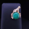 Custom-Made Antique Jade, Diamond & Sapphire Leopard Pin in 18K Yellow Gold