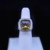 David Yurman Albion Sterling Silver & 18K Yellow Gold Peridot and Diamond Ring