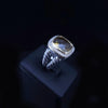 David Yurman Albion Sterling Silver & 18K Yellow Gold Peridot and Diamond Ring