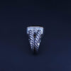 David Yurman Albion Sterling Silver & 18K Yellow Gold Peridot and Diamond Ring
