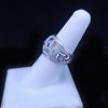 David Yurman Quatrefoil Ring in Sterling Silver with Diamonds. Size 7.5