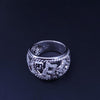 David Yurman Quatrefoil Ring in Sterling Silver with Diamonds. Size 7.5