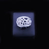 David Yurman Quatrefoil Ring in Sterling Silver with Diamonds. Size 7.5