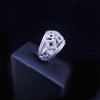 David Yurman Quatrefoil Ring in Sterling Silver with Diamonds. Size 7.5