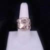 Roberto Coin Vintage Metallic Fantasia Diamond Daisy 18k Rose Gold Band Ring