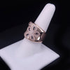 Roberto Coin Vintage Metallic Fantasia Diamond Daisy 18k Rose Gold Band Ring