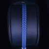 Chevron Bracelet Blue Rubber with Sterling Silver, 9.6mm