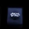 Tiffany & Co. Sapphire Diamond Platinum "Bubbles" Ring