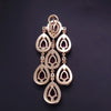 Ruby and Diamonds Dangle Earrings in 14K Yellow Gold