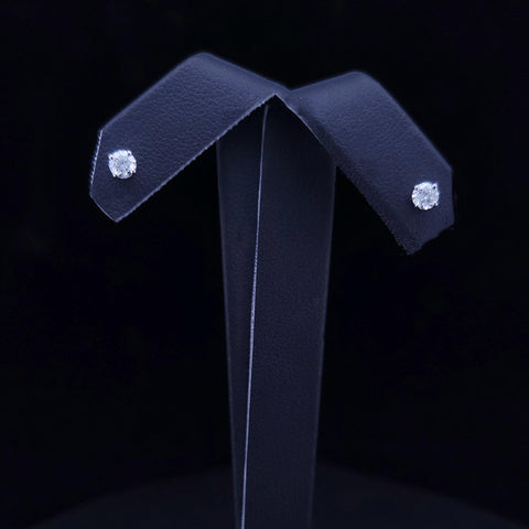 Tiffany & Co. Platinum Diamond Solitaire Stud Earrings