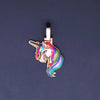 Custom Made Fantasy Rainbow Unicorn Pendant in 14K Yellow Gold