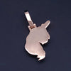 Custom Made Fantasy Rainbow Unicorn Pendant in 14K Yellow Gold