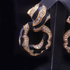 David Webb 18K Yellow Gold & Black Enamel Diamond Clip-On Earrings