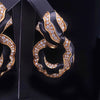 David Webb 18K Yellow Gold & Black Enamel Diamond Clip-On Earrings