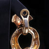 David Webb 18K Yellow Gold & Black Enamel Diamond Clip-On Earrings