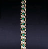 Gubelin 1960 Swiss 18K YG Bracelet With 4.64ctw Colombian Emeralds & Diamonds