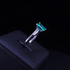Hand Made Ring with Emerald & Dimaonds in Platinum, Resizable