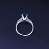 Hand Made Ring with Emerald & Dimaonds in Platinum, Resizable