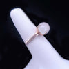 Celine 18K Rose Gold Cocktail Ring with Moonstone & Diamonds