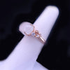 Celine 18K Rose Gold Cocktail Ring with Moonstone & Diamonds