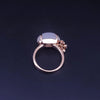 Celine 18K Rose Gold Cocktail Ring with Moonstone & Diamonds